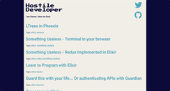 Desktop Screenshot of hostiledeveloper.com